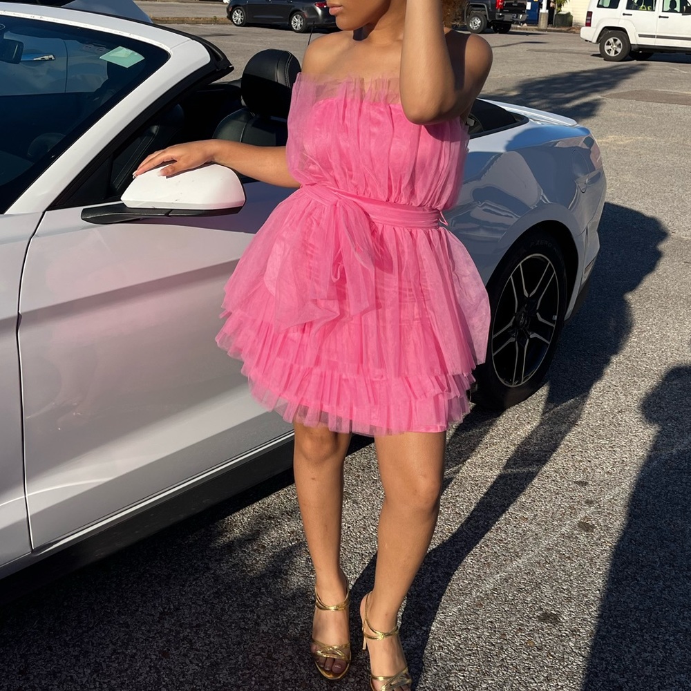 Pink Fluffy Dress